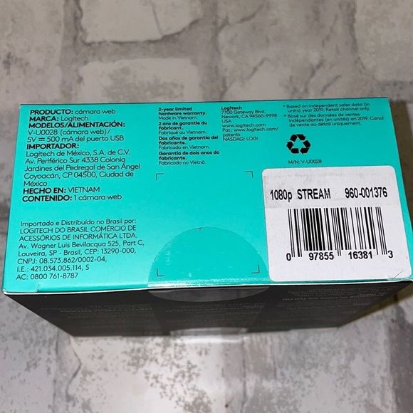 Logitech 1080p Pro Stream Webcam NWT IN Box. Never opened or used - Picture 5 of 5